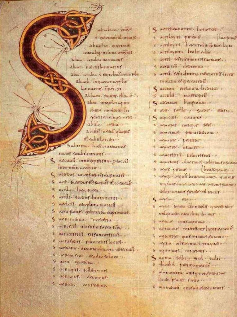Códice 46. Glosario. Monasterio de San Millán de la Cogolla